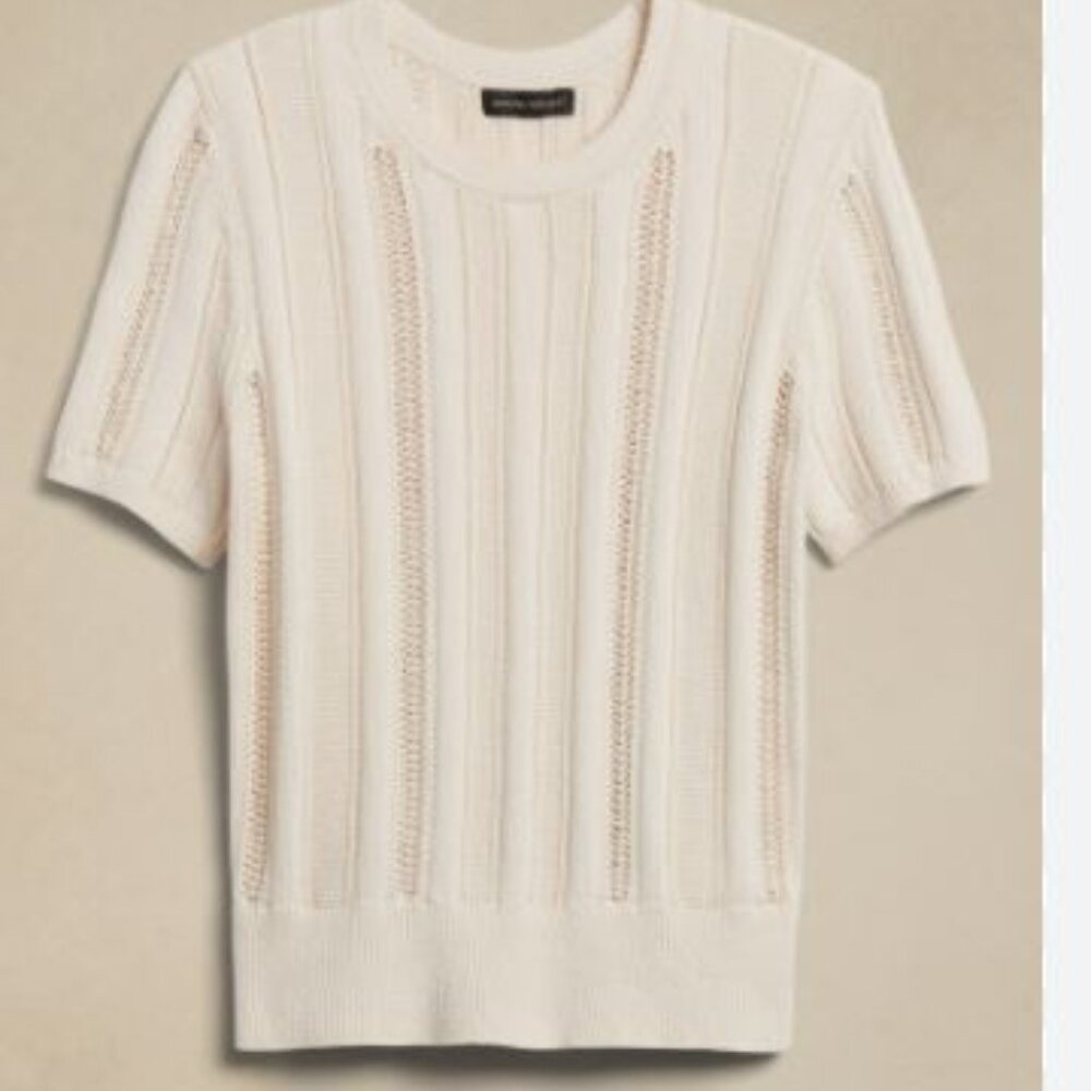 Banana Republic NEW Tania Cotton Sweater Top! sz L $90